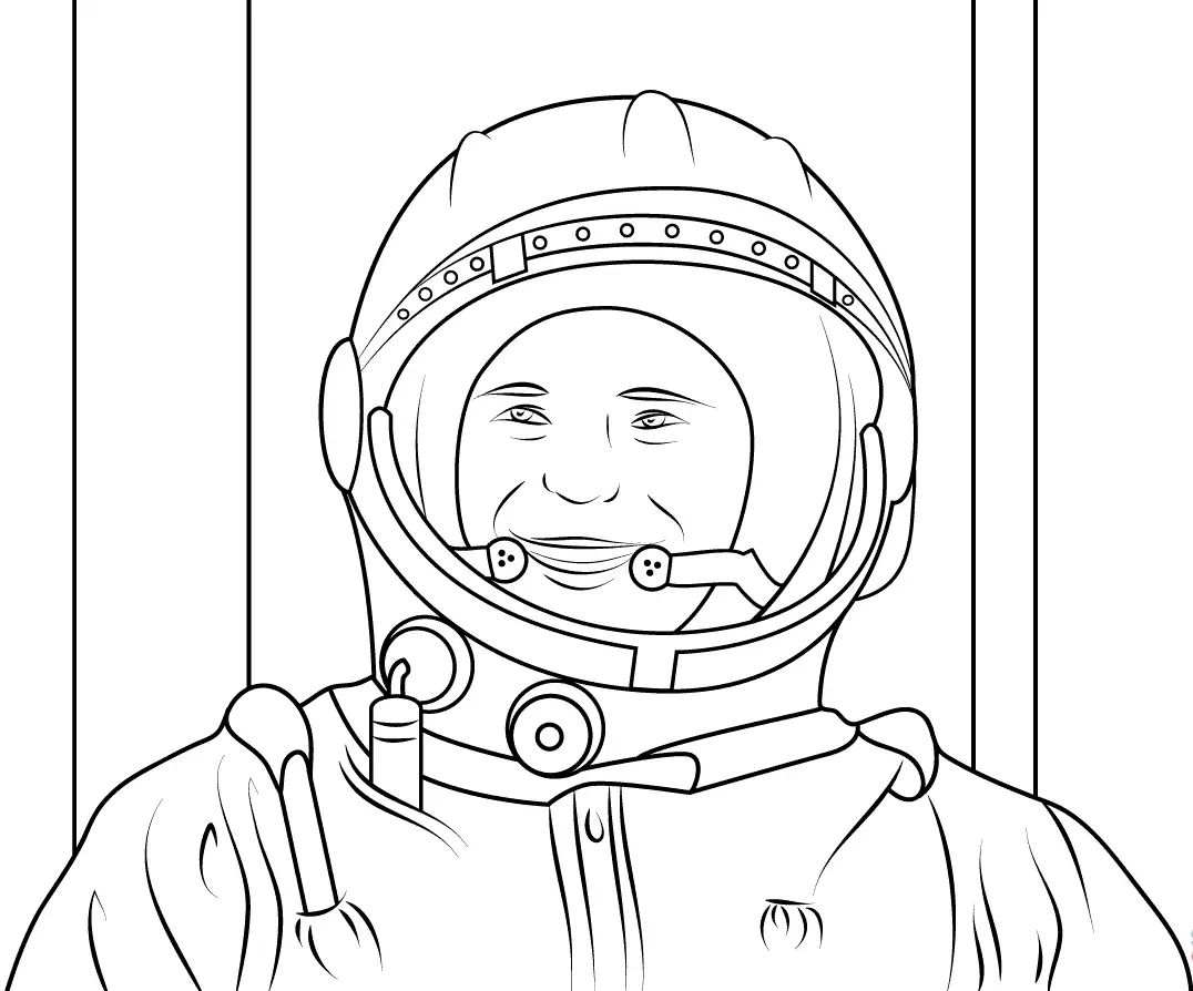 Çocuklar İçin  Astronot Boyama Sayfaları 