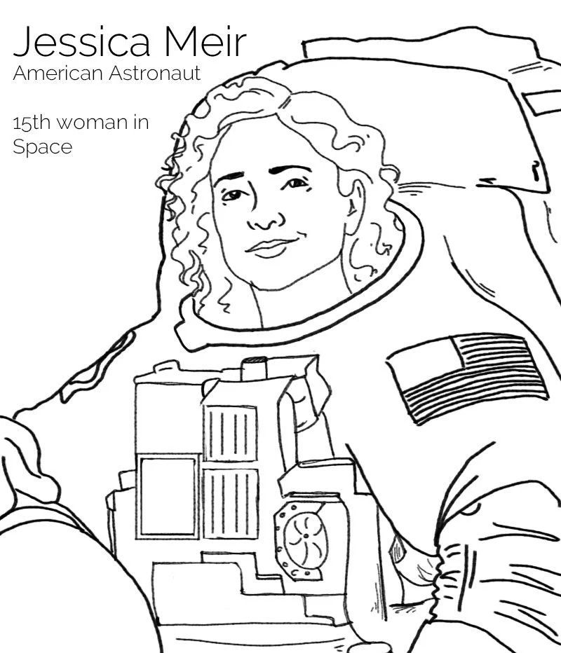 Çocuklar İçin  Astronot Boyama Sayfaları 