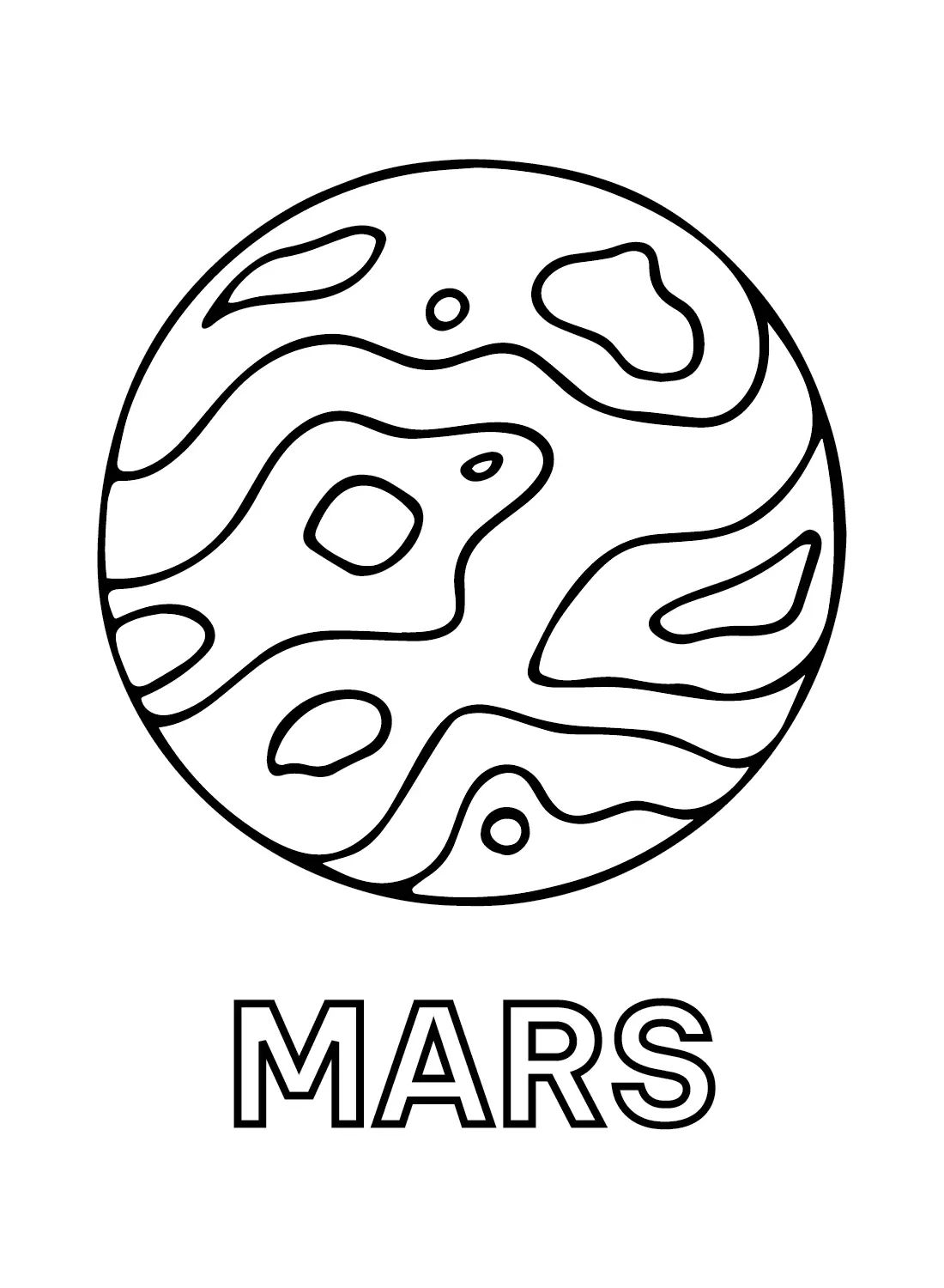 Çocuklar İçin  Mars Boyama Sayfaları 