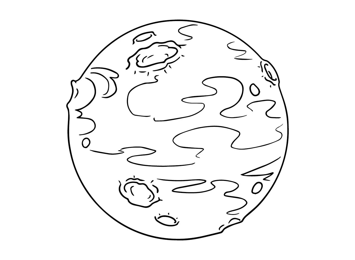 Çocuklar İçin  Mars Boyama Sayfaları 