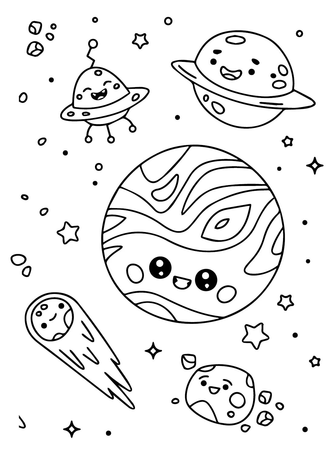 Çocuklar İçin  Mars Boyama Sayfaları 