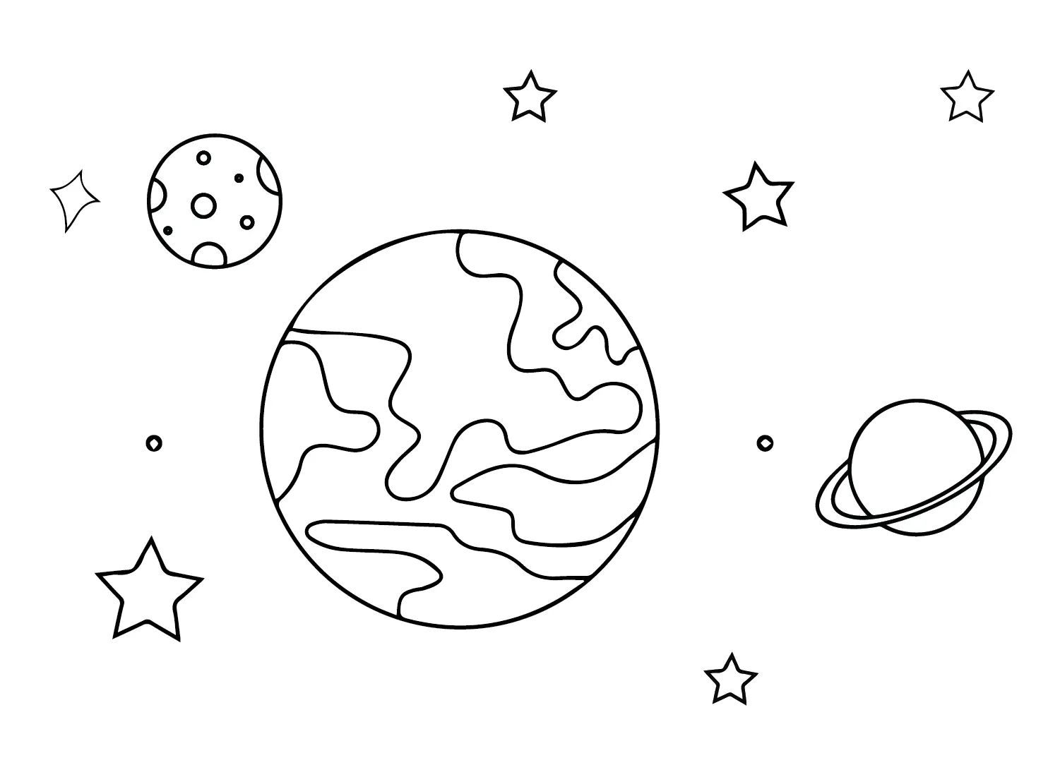 Çocuklar İçin  Mars Boyama Sayfaları 