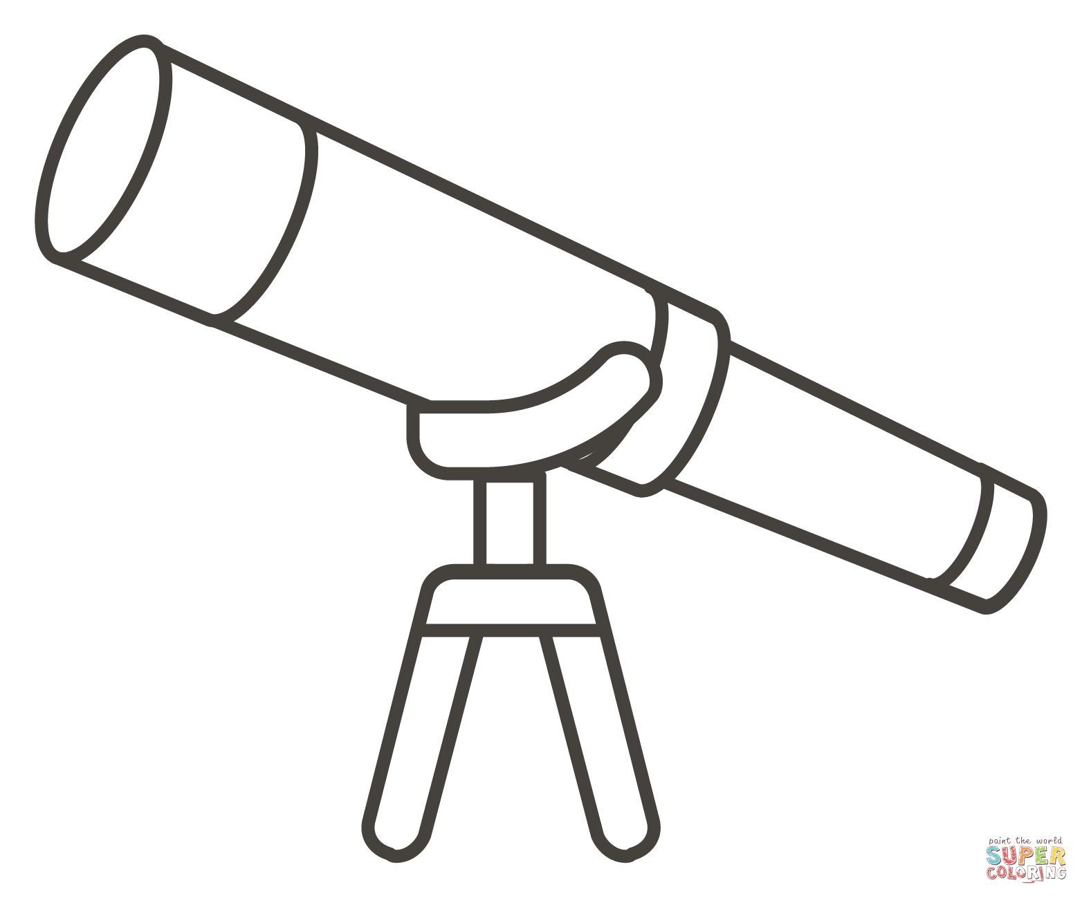Çocuklar İçin  Teleskop Boyama Sayfaları 