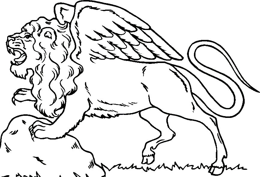 Çocuklar İçin Aslan Boyama Sayfaları 