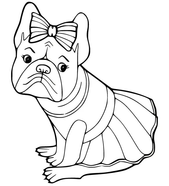 Çocuklar İçin Bulldog Boyama Sayfaları 