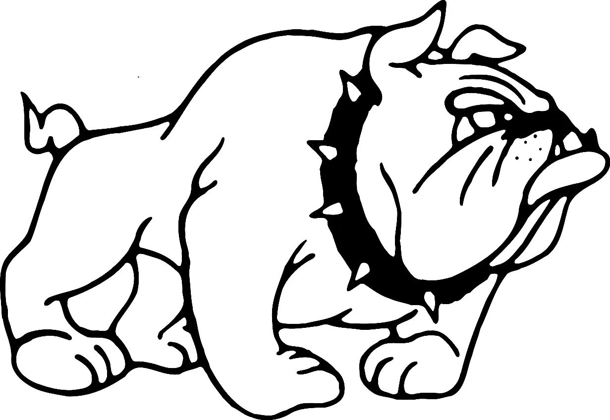 Çocuklar İçin Bulldog Boyama Sayfaları 
