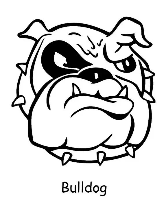 Çocuklar İçin Bulldog Boyama Sayfaları 