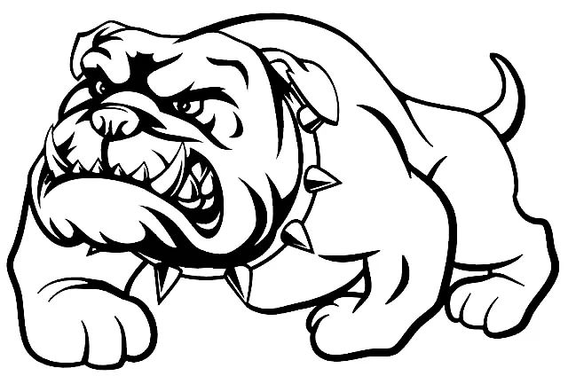 Çocuklar İçin Bulldog Boyama Sayfaları 