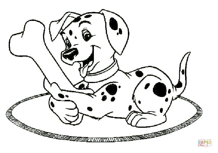Çocuklar İçin Dalmaçyalı-Köpek Boyama Sayfaları 