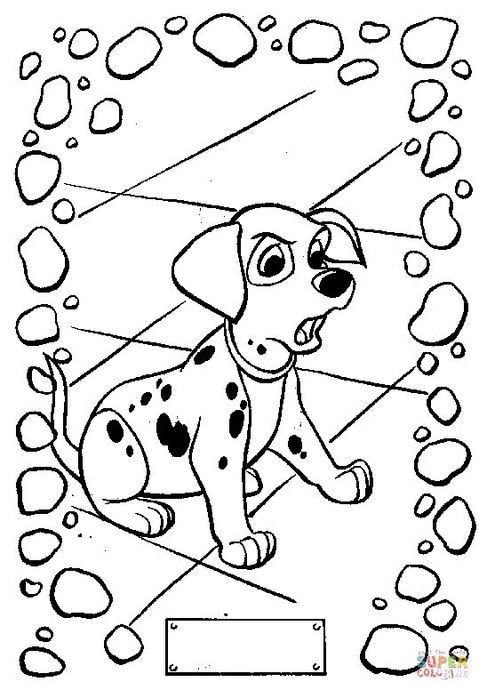 Çocuklar İçin Dalmaçyalı-Köpek Boyama Sayfaları 