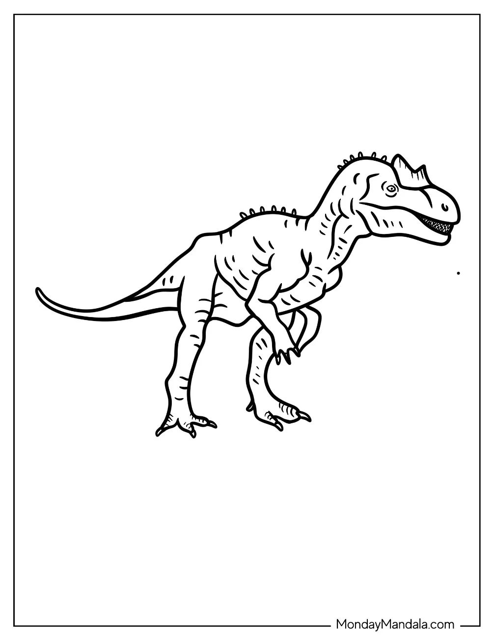 Çocuklar İçin Allosaurus Boyama Sayfaları 
