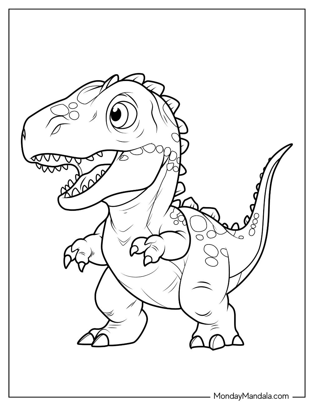 Çocuklar İçin Allosaurus Boyama Sayfaları 