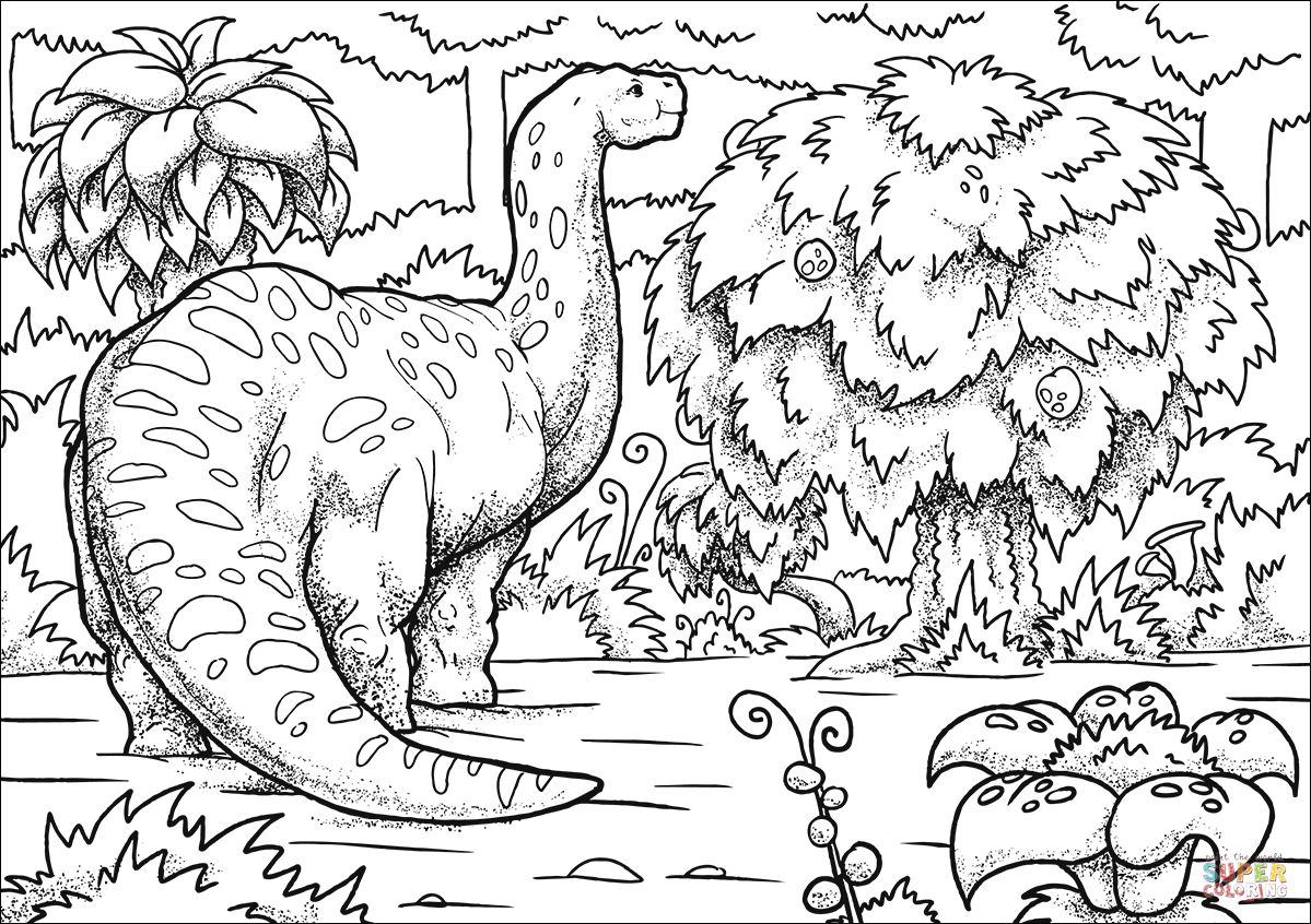 Çocuklar İçin Apatosaurus Boyama Sayfaları 