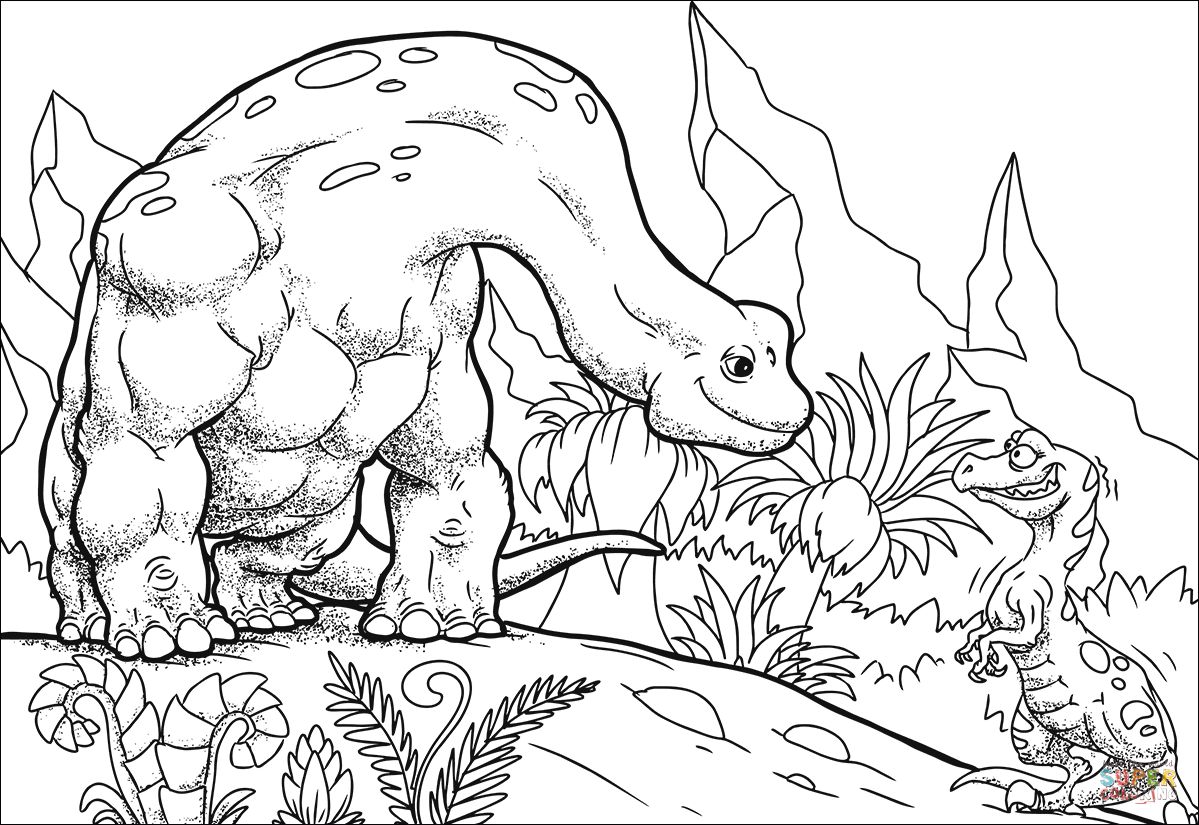 Çocuklar İçin Apatosaurus Boyama Sayfaları 
