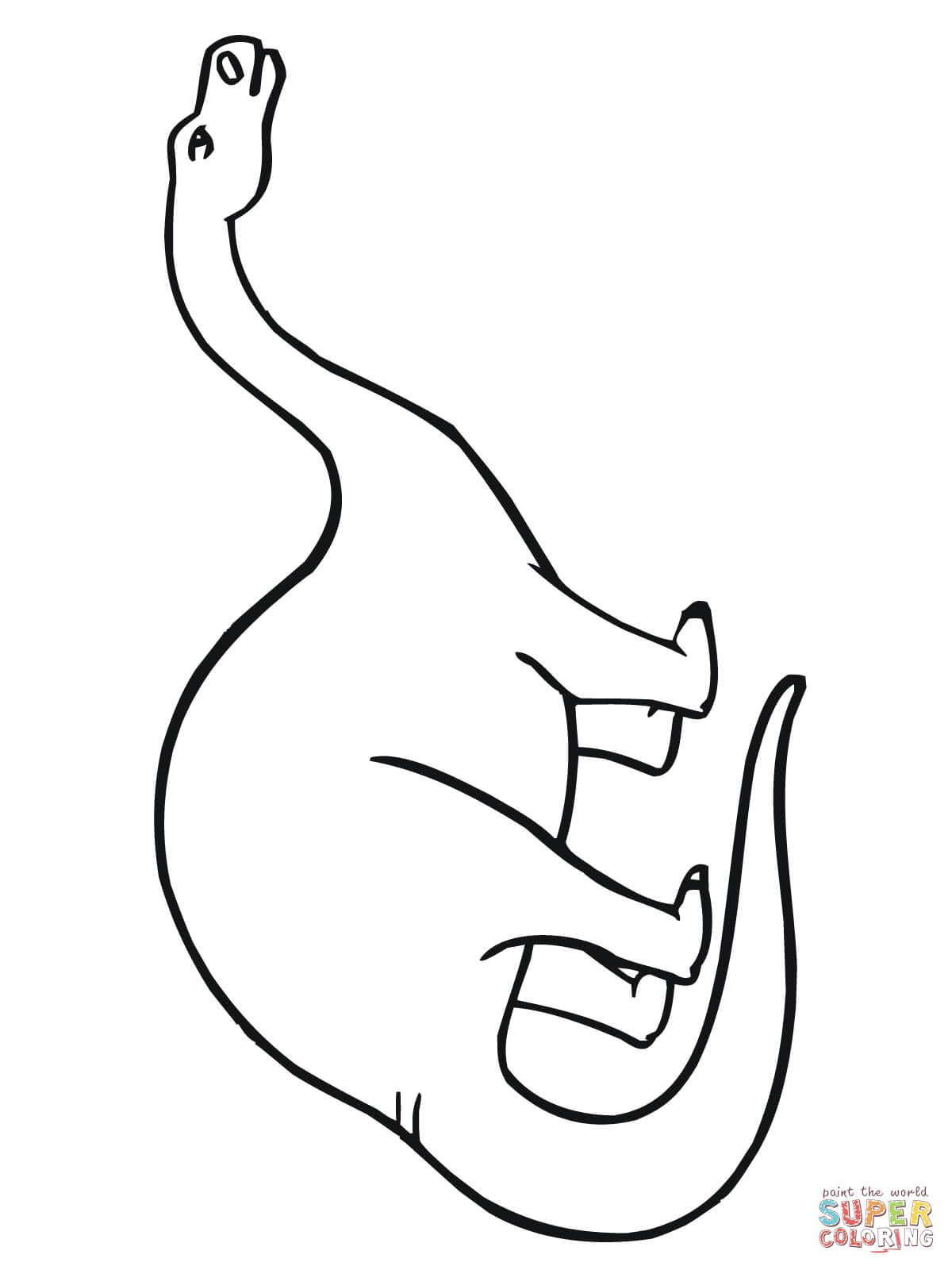 Çocuklar İçin Apatosaurus Boyama Sayfaları 