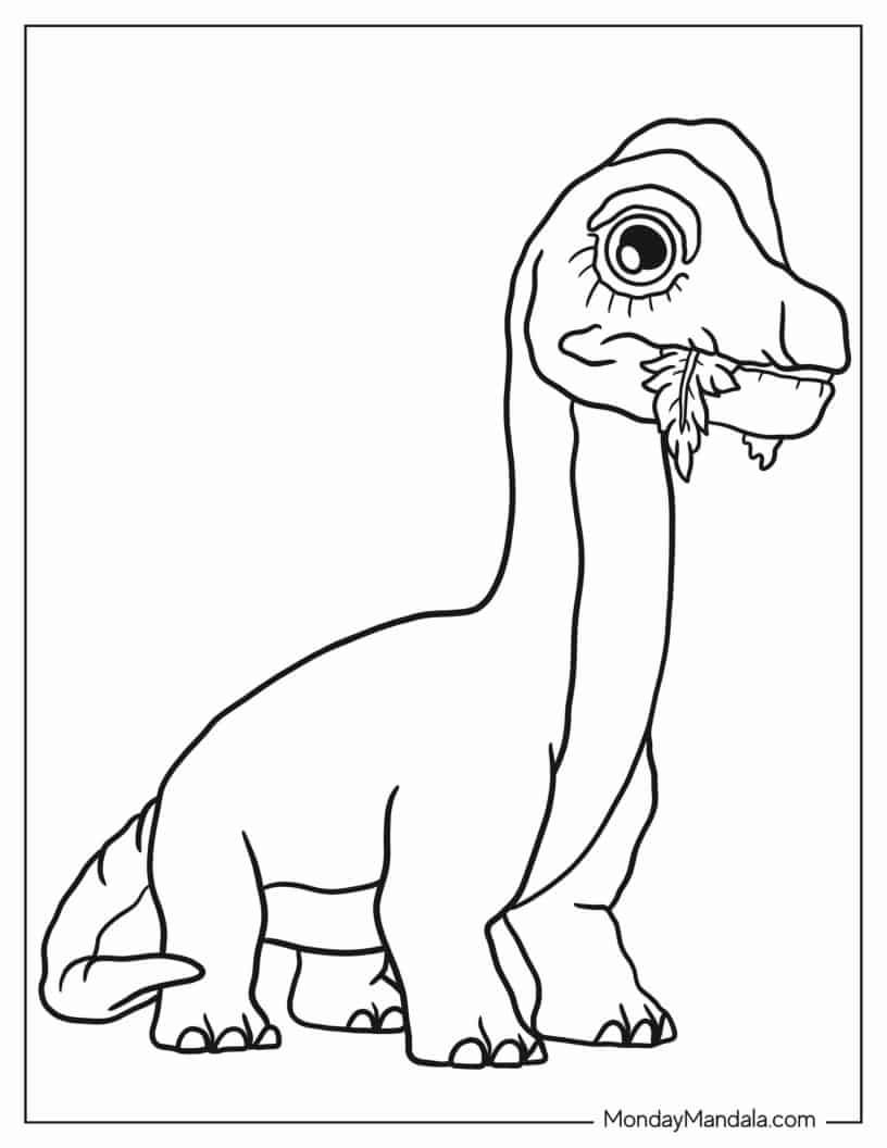 Çocuklar İçin Brachiosaurus Boyama Sayfaları 