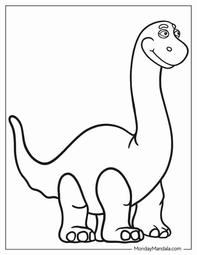 Çocuklar İçin Brachiosaurus Boyama Sayfaları 