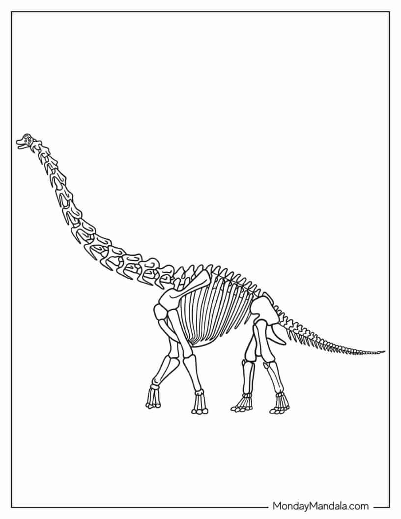 Çocuklar İçin Brachiosaurus Boyama Sayfaları 