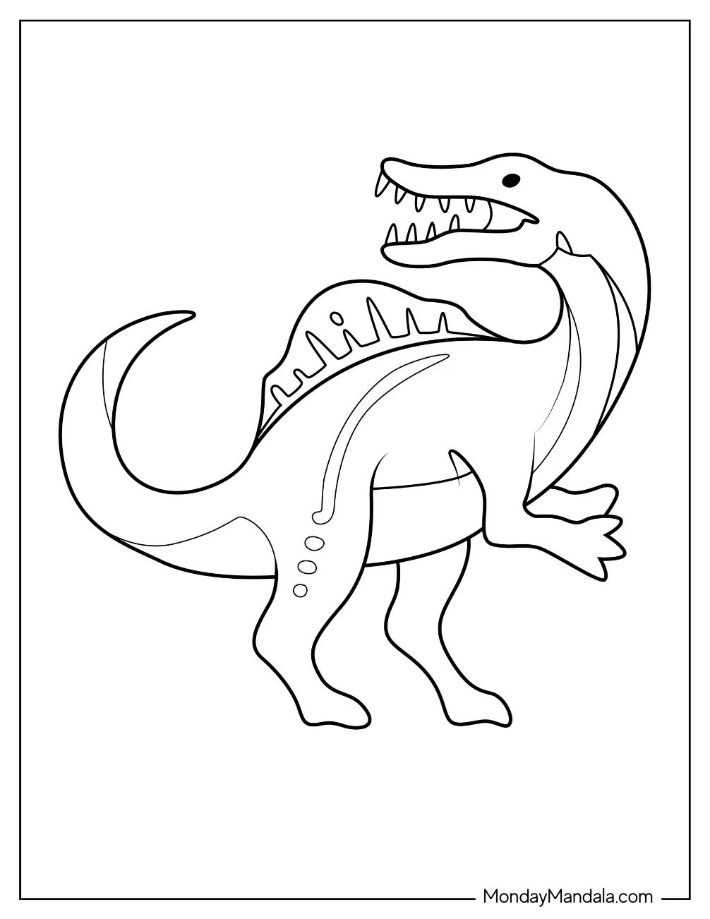 Çocuklar İçin Spinosaurus Boyama Sayfaları 