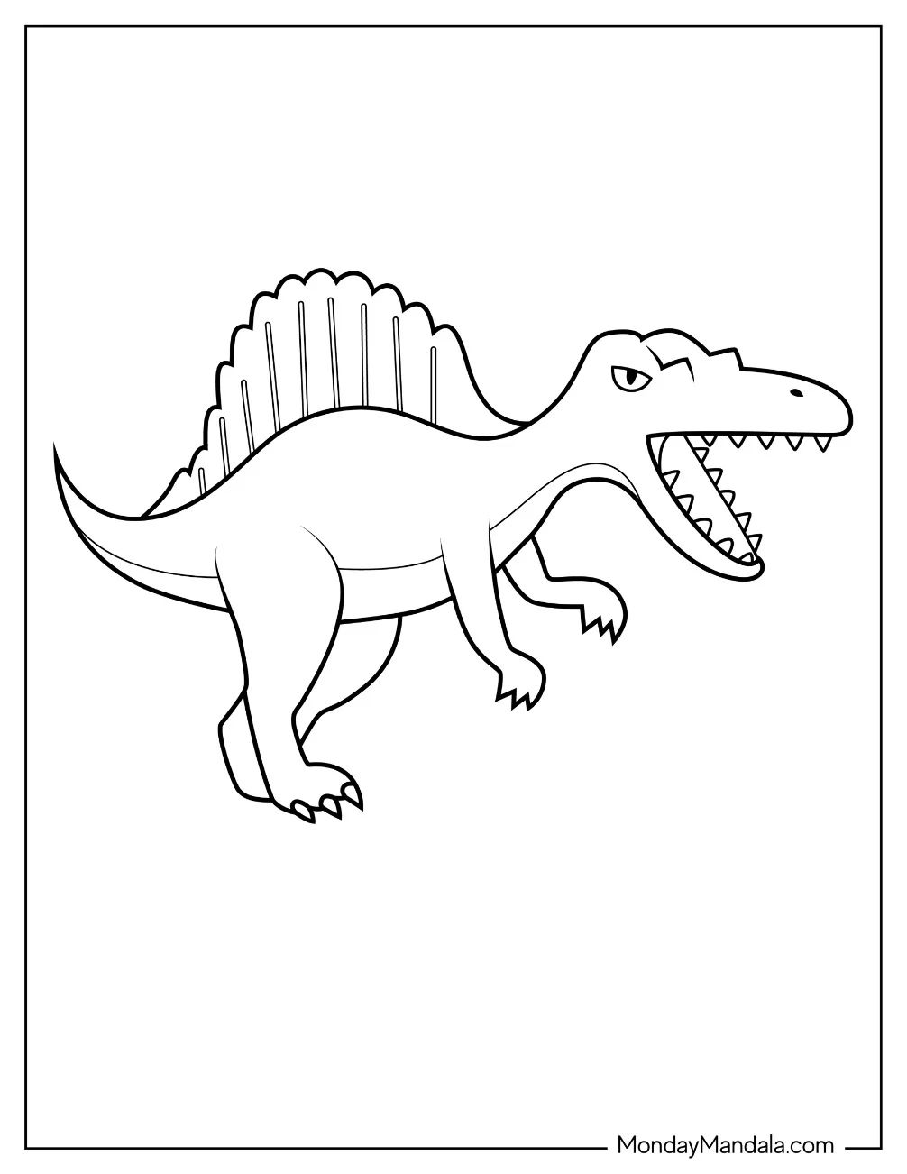 Çocuklar İçin Spinosaurus Boyama Sayfaları 