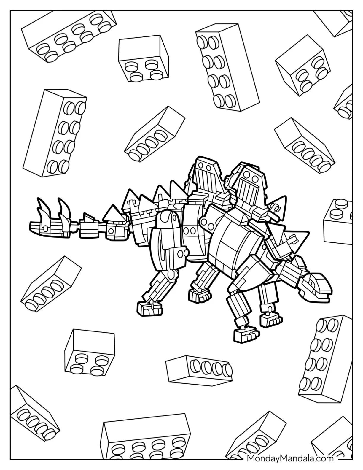 Çocuklar İçin Stegosaurus Boyama Sayfaları 