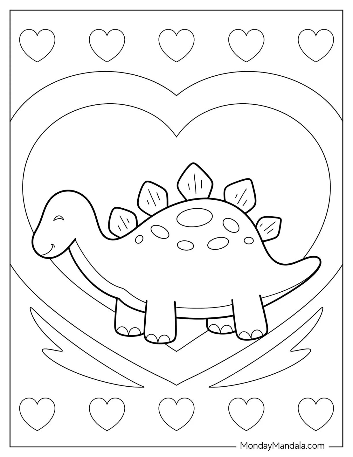 Çocuklar İçin Stegosaurus Boyama Sayfaları 