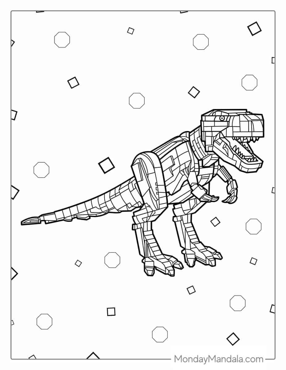 Çocuklar İçin T-rex Boyama Sayfaları 