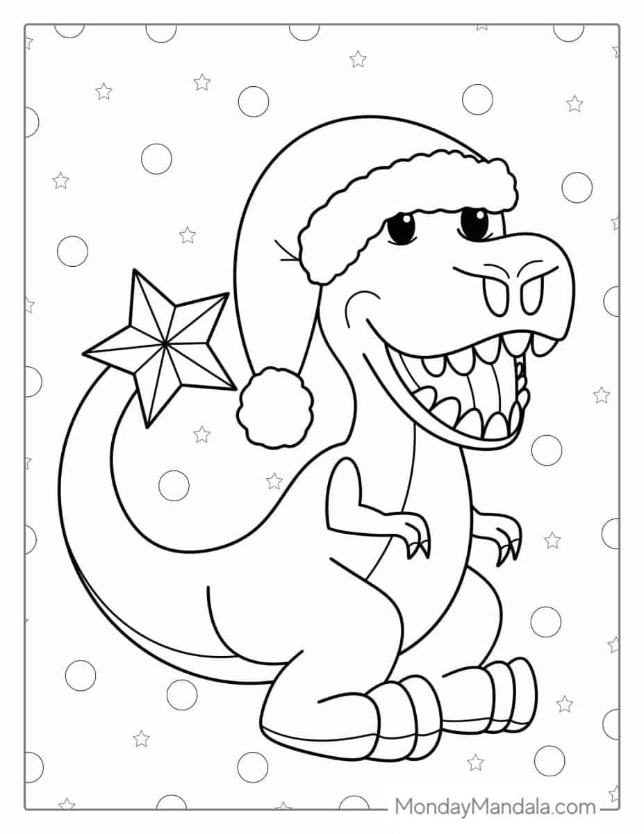 Çocuklar İçin T-rex Boyama Sayfaları 