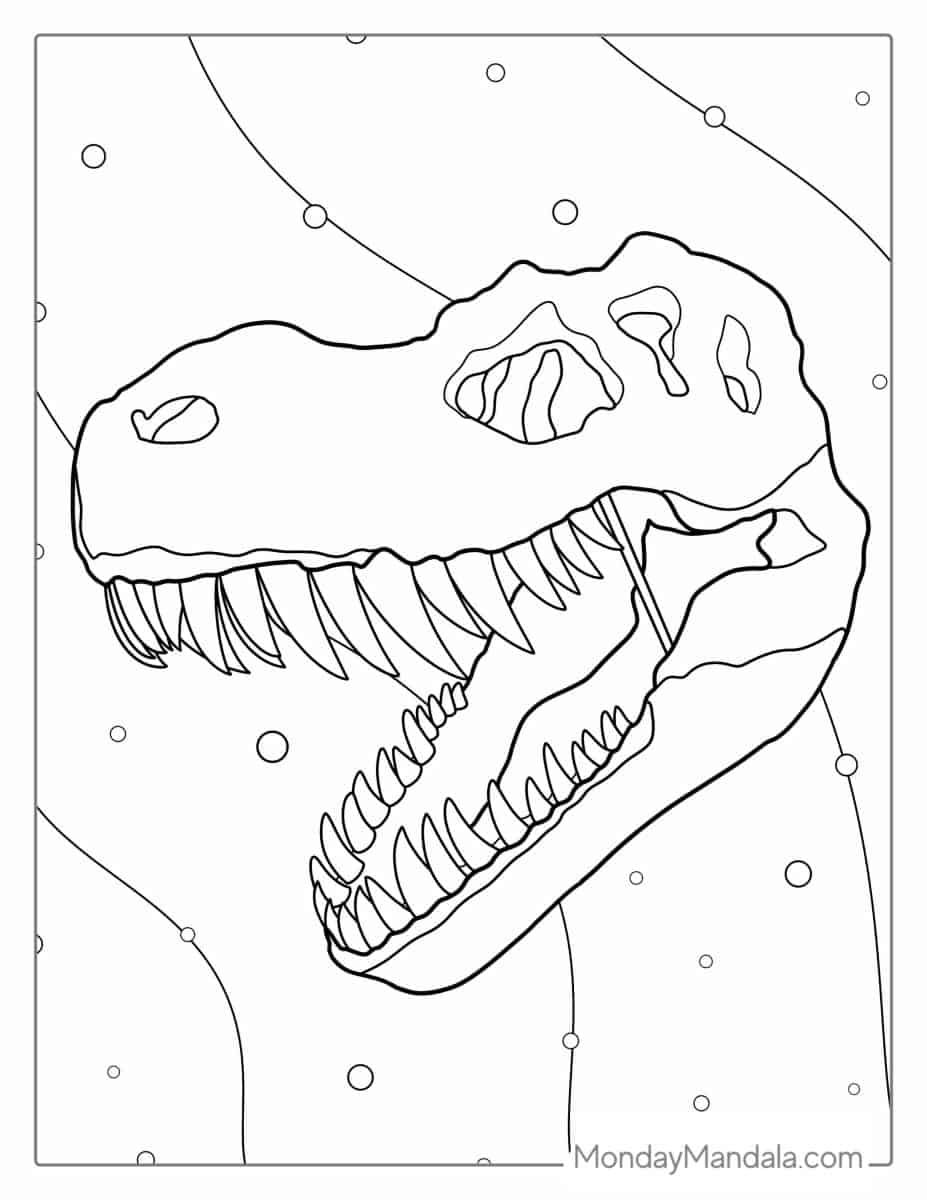 Çocuklar İçin T-rex Boyama Sayfaları 