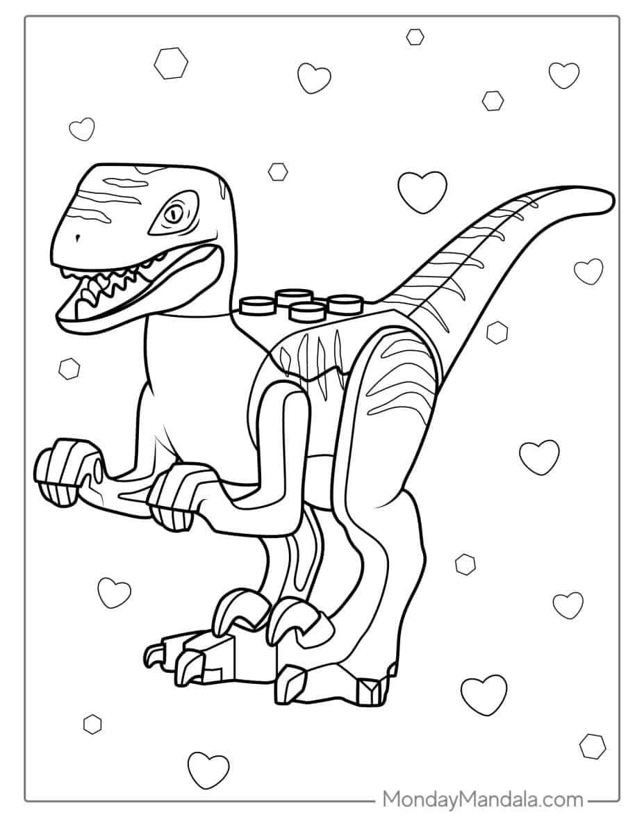 Çocuklar İçin Velociraptor Boyama Sayfaları 