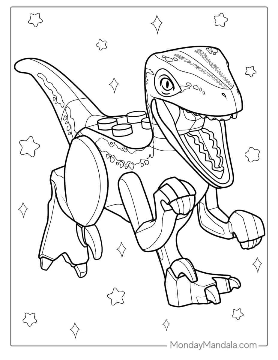 Çocuklar İçin Velociraptor Boyama Sayfaları 