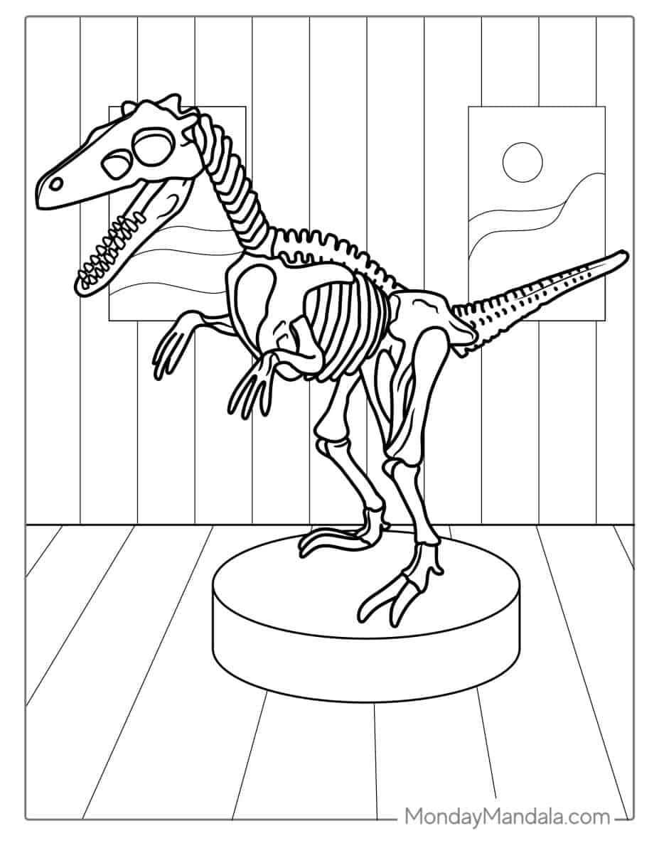 Çocuklar İçin Velociraptor Boyama Sayfaları 