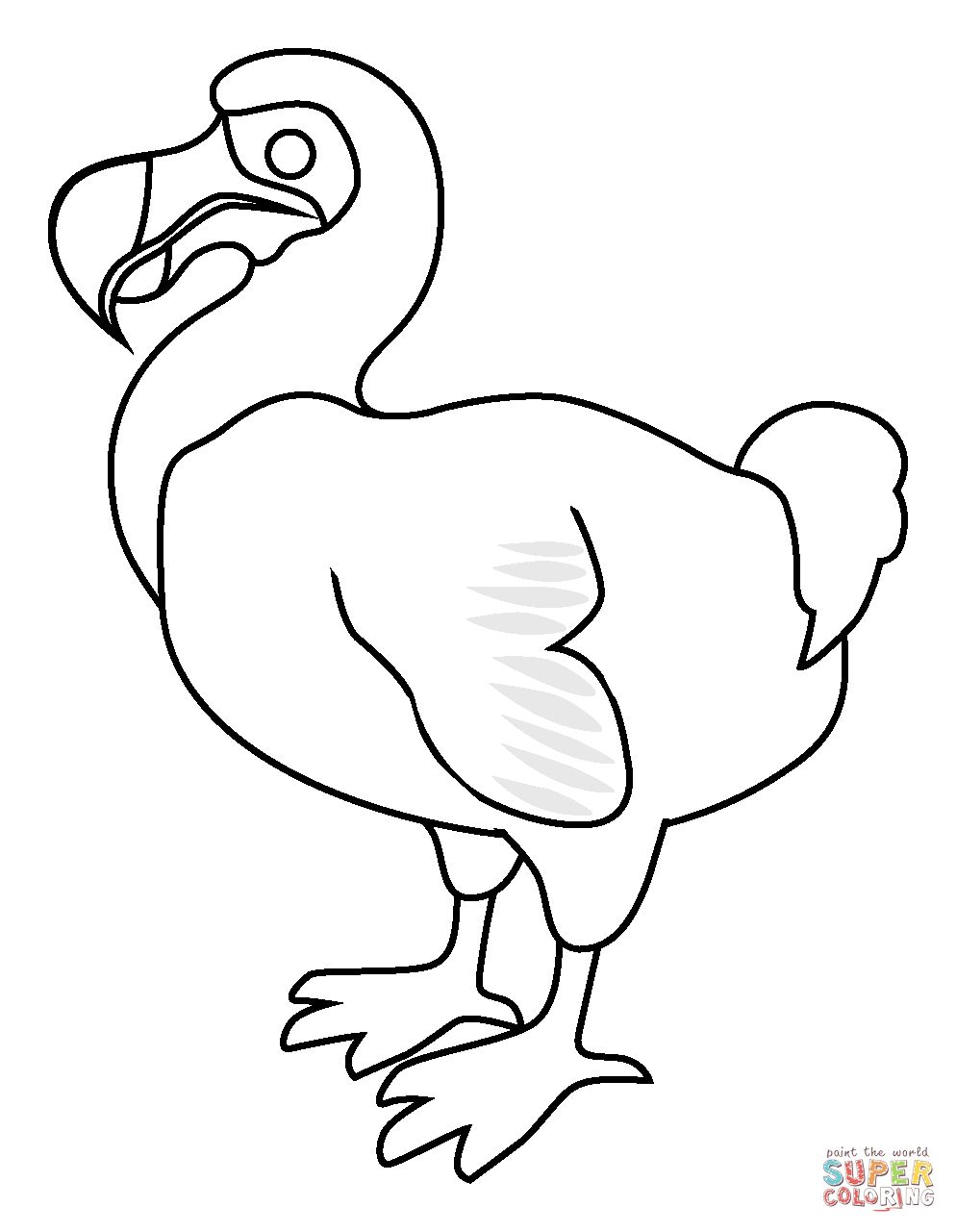 Çocuklar İçin Dodo-Kuşu Boyama Sayfaları 