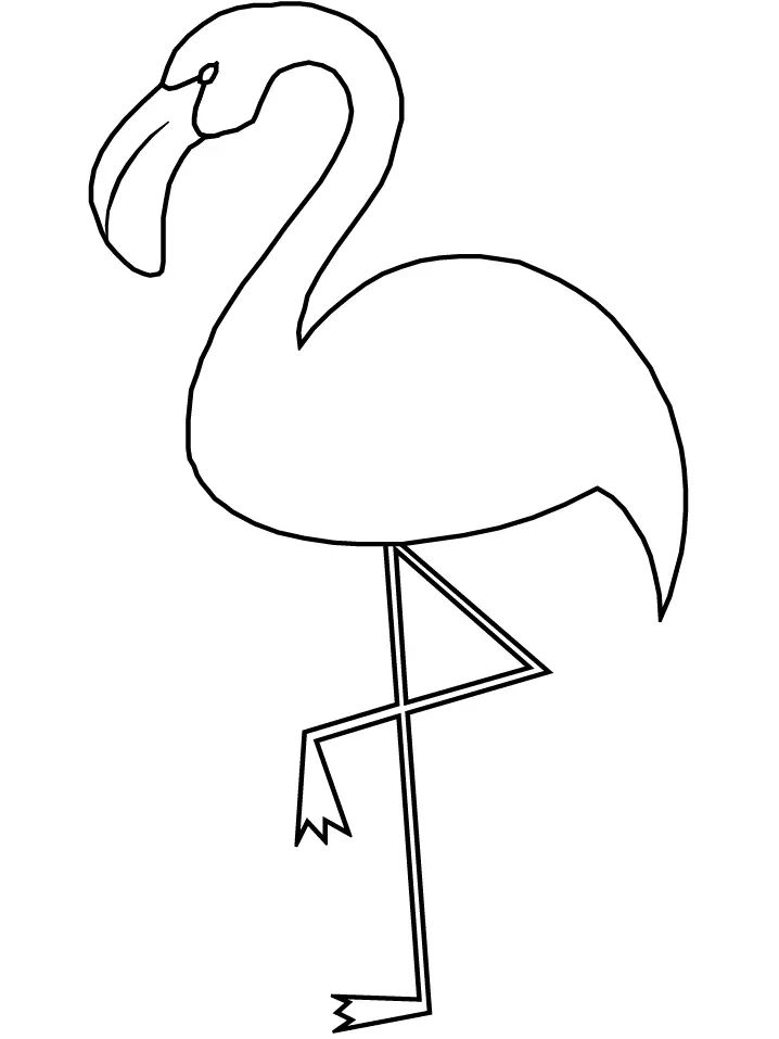 Çocuklar İçin Flamingo Boyama Sayfaları 