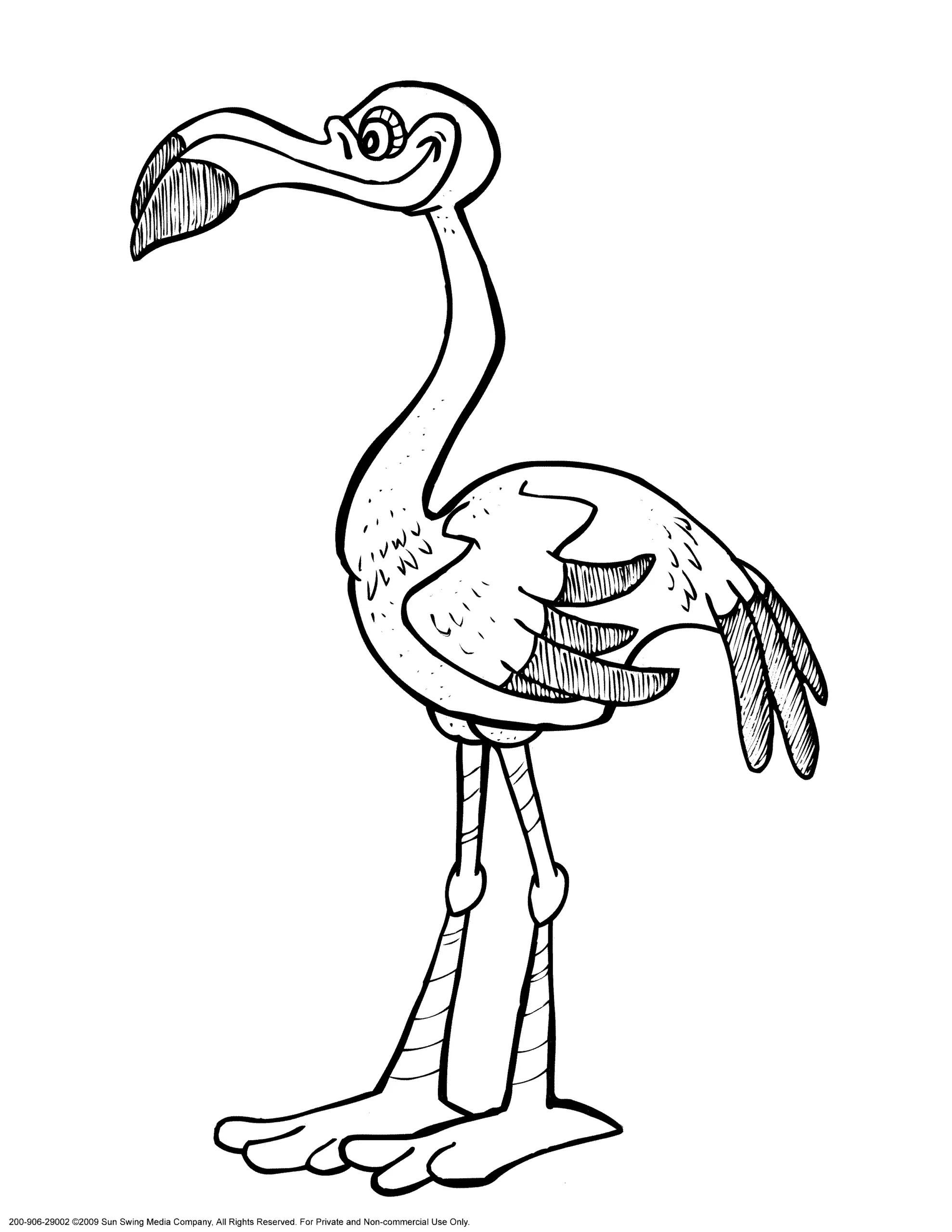 Çocuklar İçin Flamingo Boyama Sayfaları 
