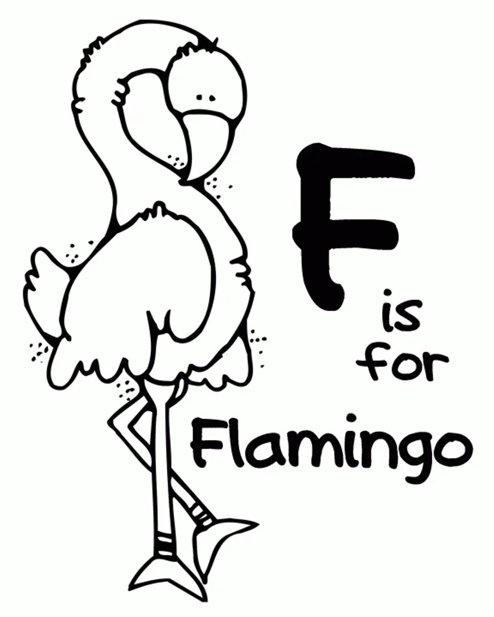 Çocuklar İçin Flamingo Boyama Sayfaları 