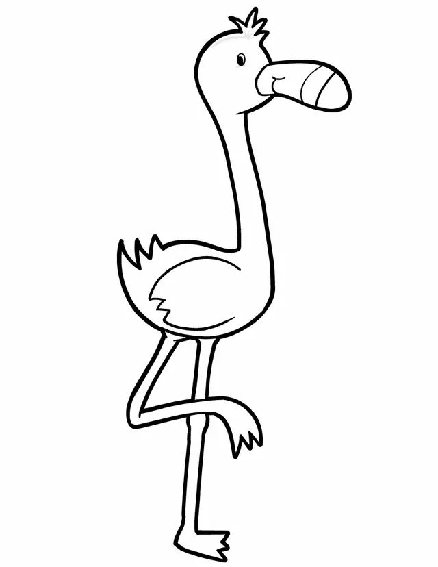 Çocuklar İçin Flamingo Boyama Sayfaları 