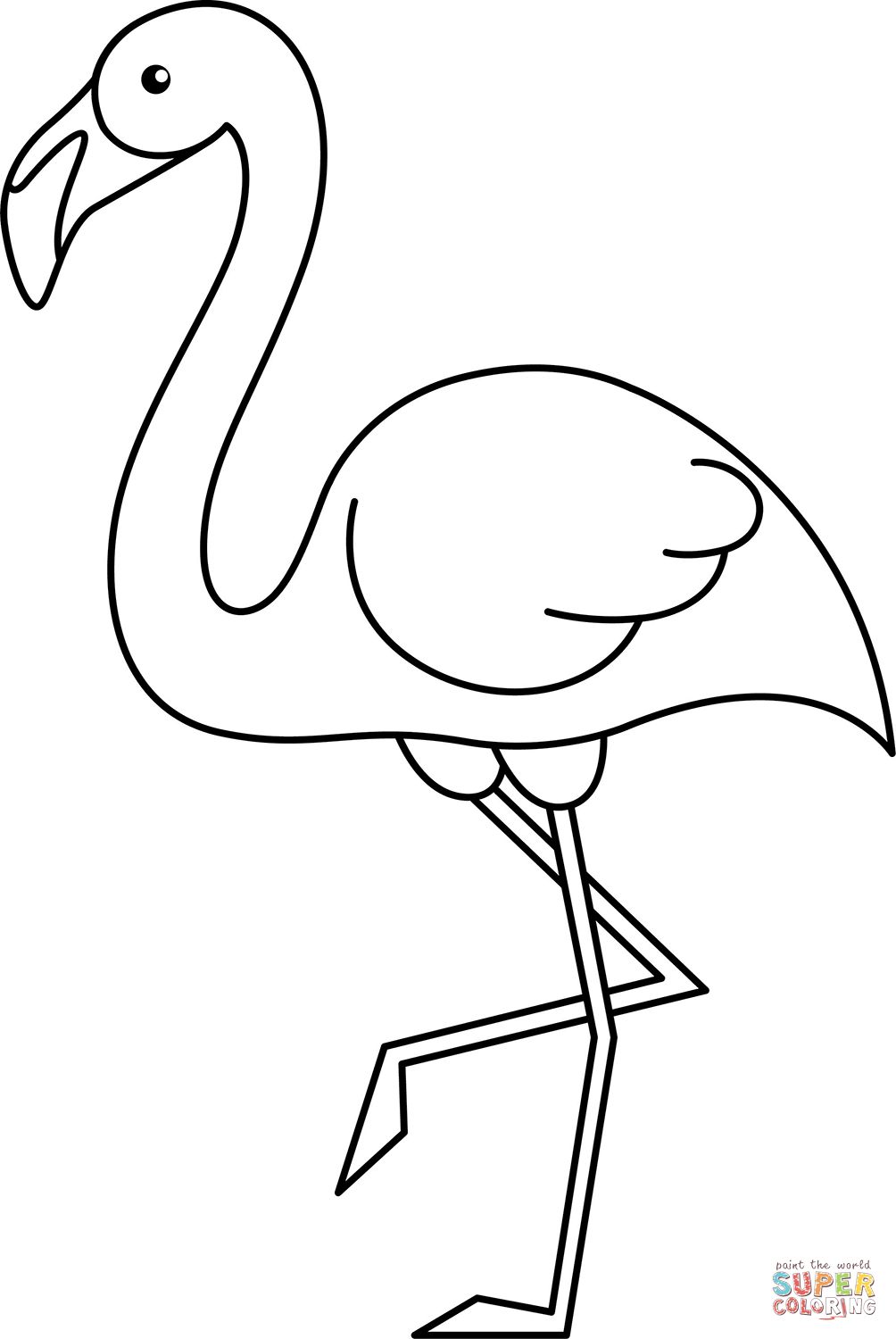 Çocuklar İçin Flamingo Boyama Sayfaları 