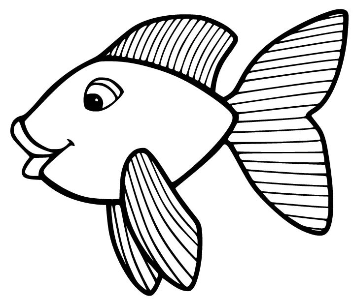 Çocuklar İçin Goldfish Boyama Sayfaları 