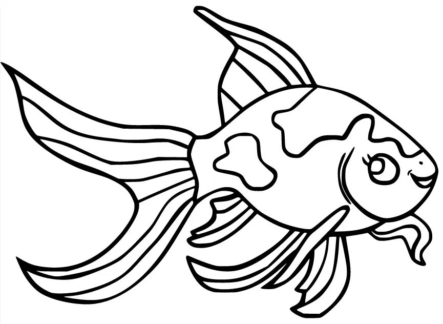 Çocuklar İçin Goldfish Boyama Sayfaları 