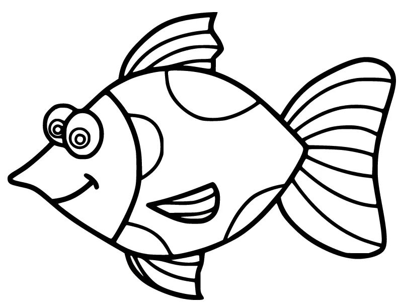 Çocuklar İçin Goldfish Boyama Sayfaları 