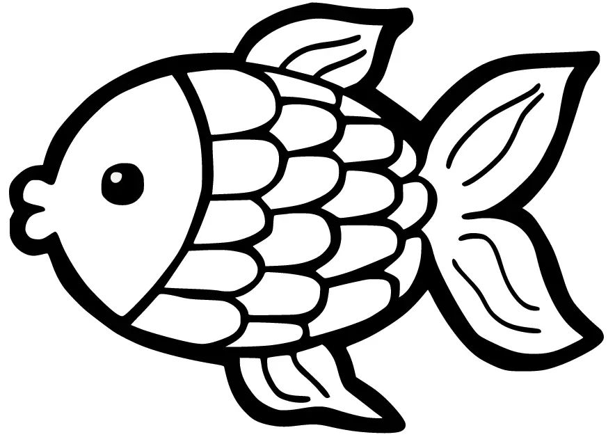 Çocuklar İçin Goldfish Boyama Sayfaları 
