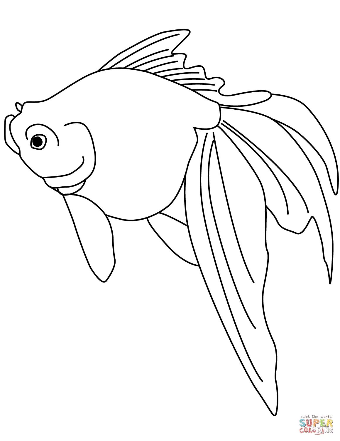Çocuklar İçin Goldfish Boyama Sayfaları 