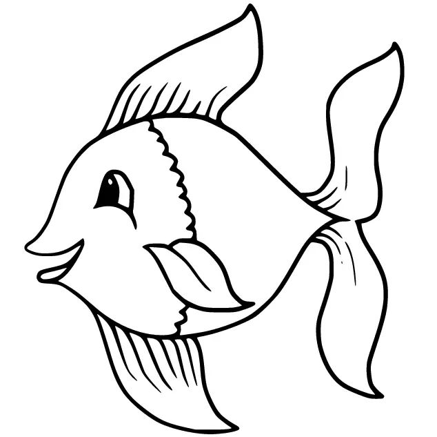 Çocuklar İçin Goldfish Boyama Sayfaları 