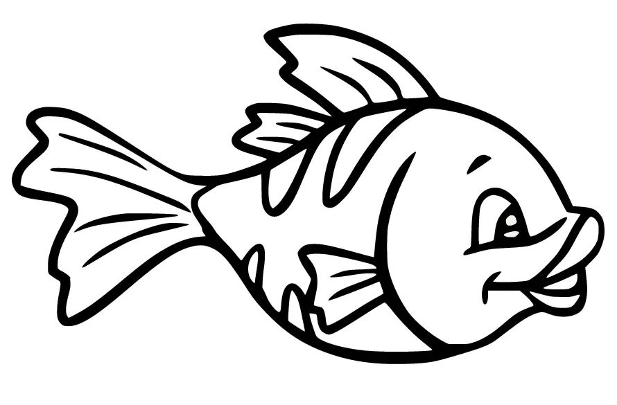 Çocuklar İçin Goldfish Boyama Sayfaları 