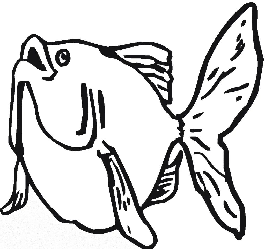 Çocuklar İçin Goldfish Boyama Sayfaları 