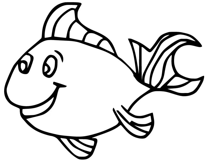 Çocuklar İçin Goldfish Boyama Sayfaları 