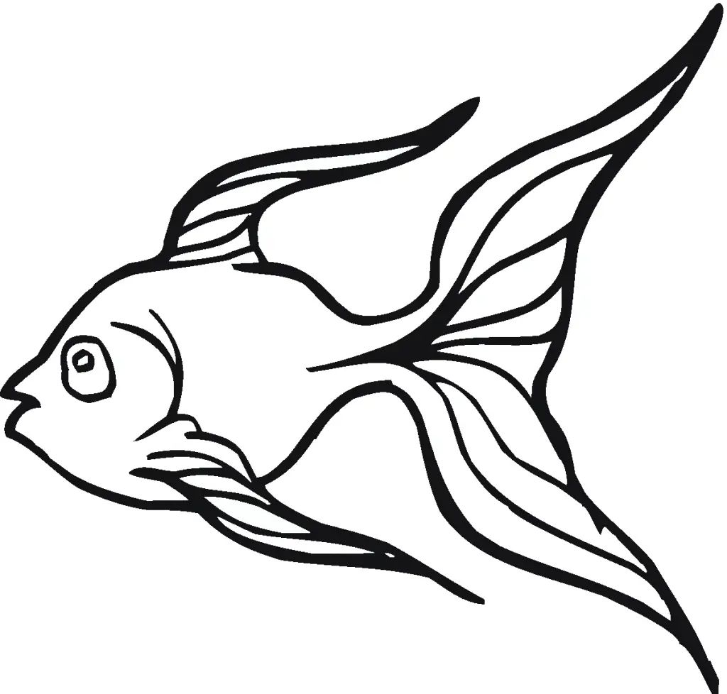 Çocuklar İçin Goldfish Boyama Sayfaları 