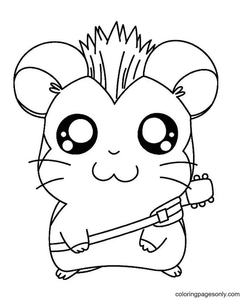 Çocuklar İçin Hamster Boyama Sayfaları 