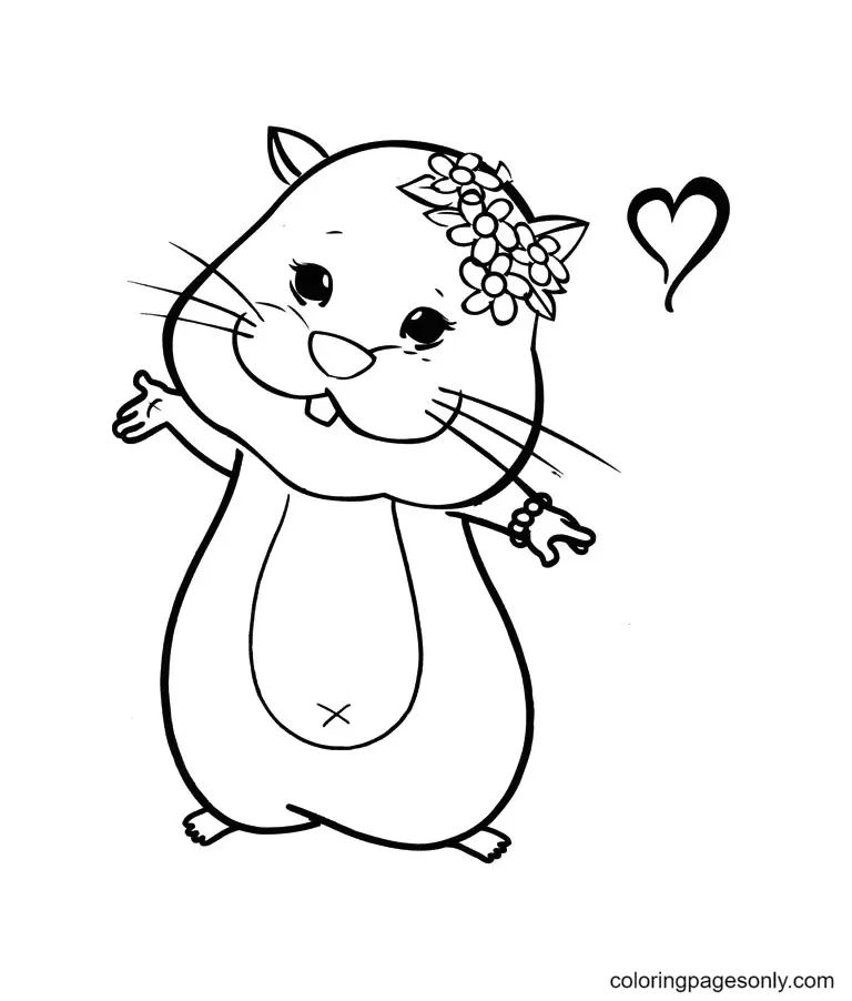 Çocuklar İçin Hamster Boyama Sayfaları 